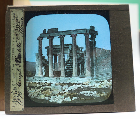 Magic Latern Glass Verre Erechtheum Acropoli Athens Greece Ferrier and Soulier