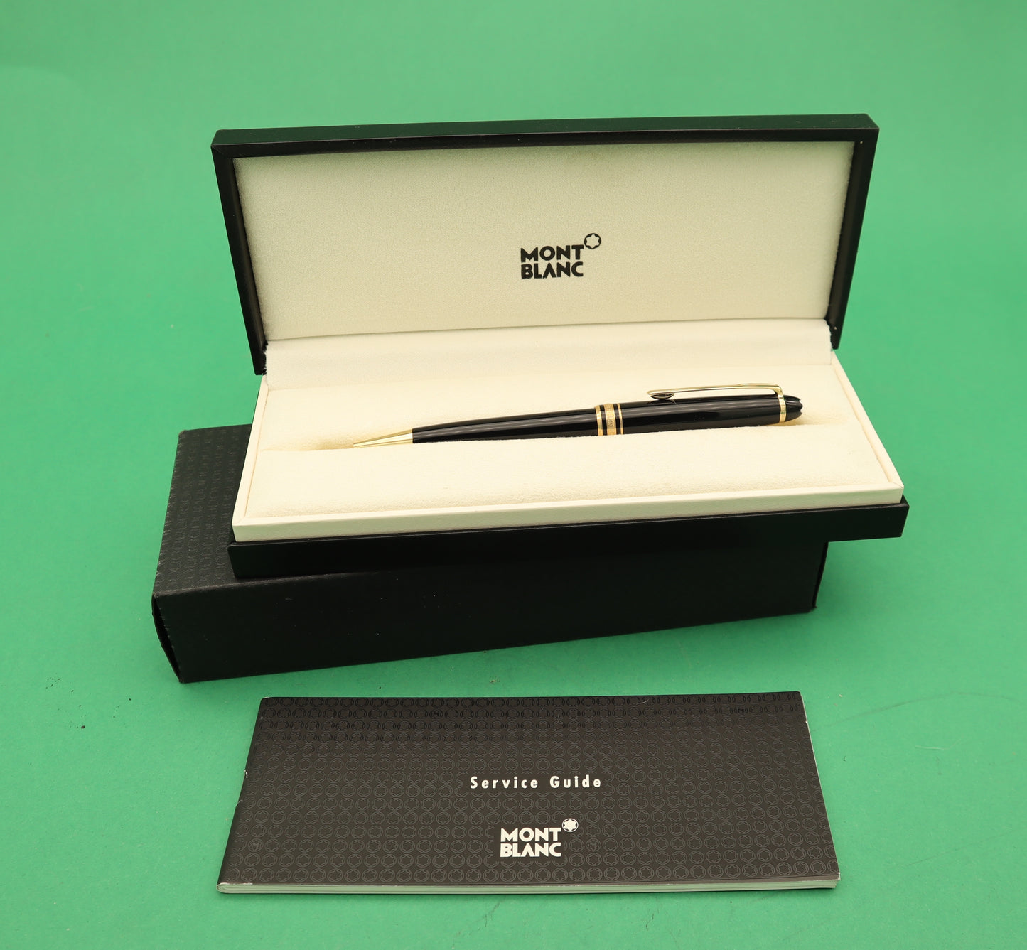 Montblanc Ballpoint PENNA A SFERA MEISTERSTÜCK GOLD-COATED Black GOLD with box made in Germany