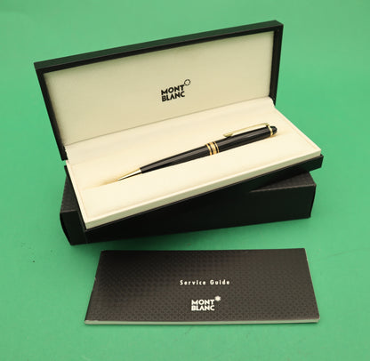 Montblanc Ballpoint PENNA A SFERA MEISTERSTÜCK GOLD-COATED Black GOLD with box made in Germany