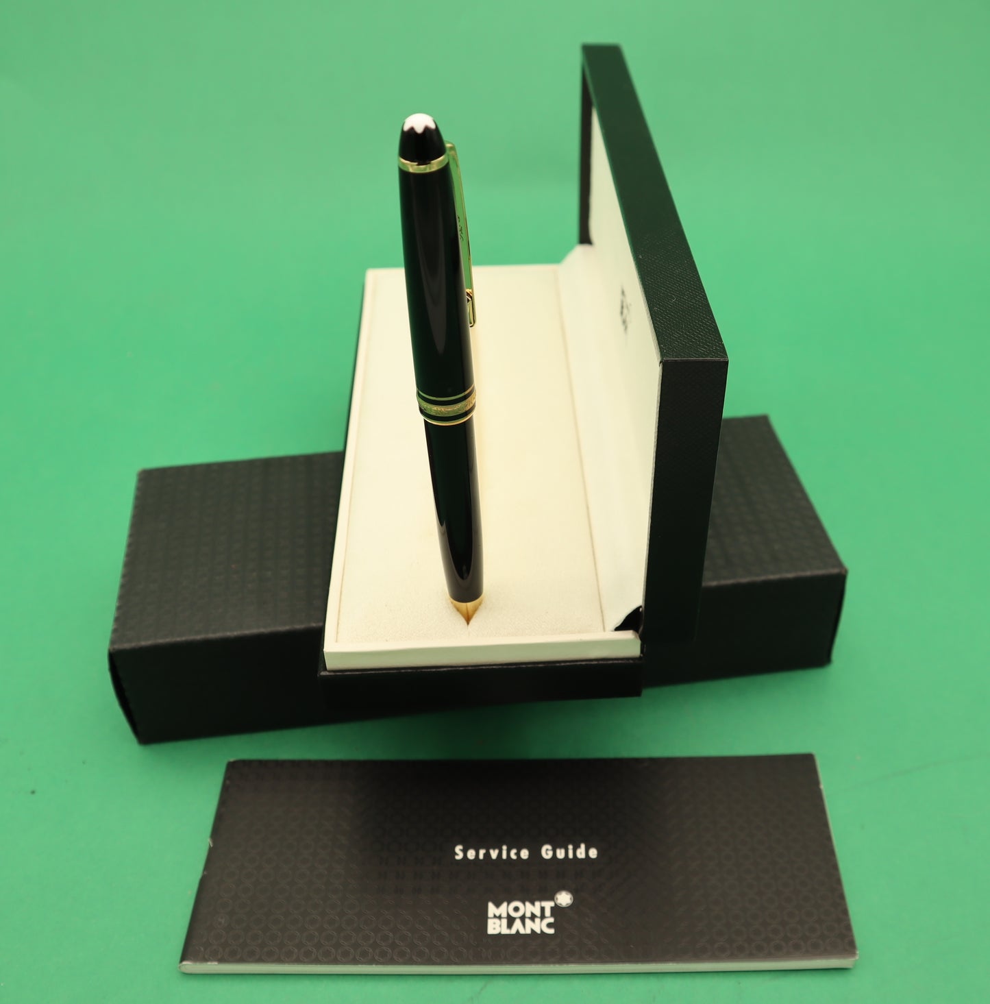 Montblanc Ballpoint PENNA A SFERA MEISTERSTÜCK GOLD-COATED Black GOLD with box made in Germany