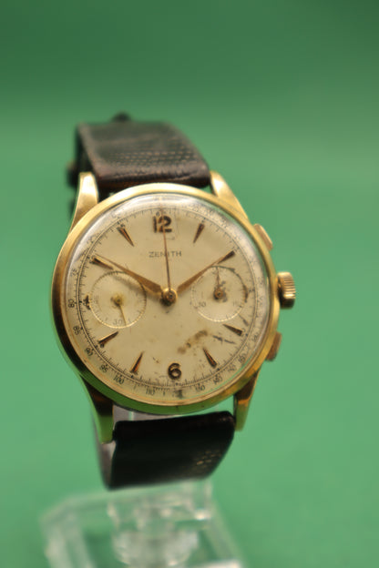 Chronograph Vintage Zenith Cal.136 Roségold 18k/750