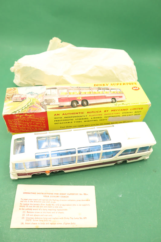 DINKY SUPER TOYS - 952 -VEGA MEGA LUXURY COACH -MECCANO LTD -SCATOLA ORIGINALE 1/43