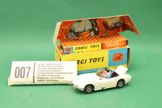 CORGI TOYS - 336 - JAMES BOND TOYOTA 2000GT-SCATOLA ORIGINALE, ISTRUZIONI, BOMBE