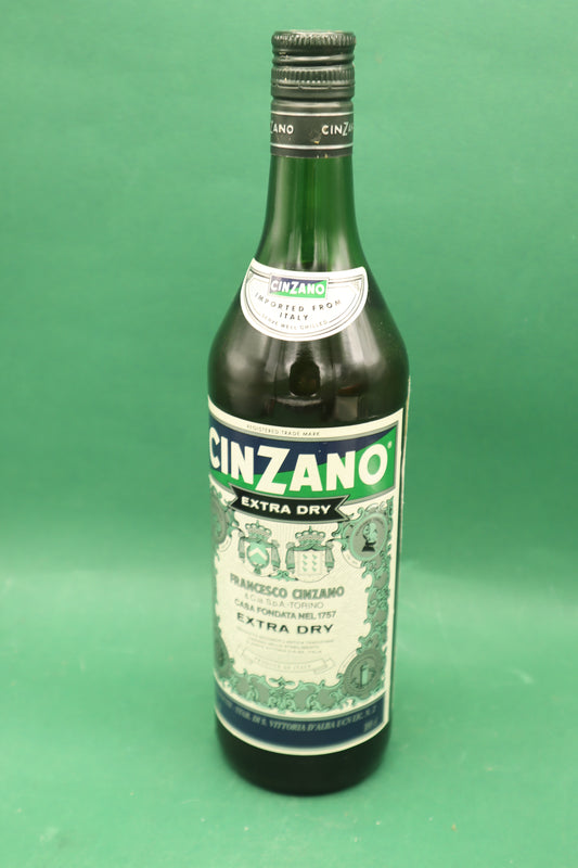 Cinzano Vermouth Extra Dry 1960s - 1 Rare Bottle with Customs Seal Dogana